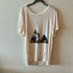 Soft & Sexy Chasing the Sunset Graphic Tee Off White L American Eagle